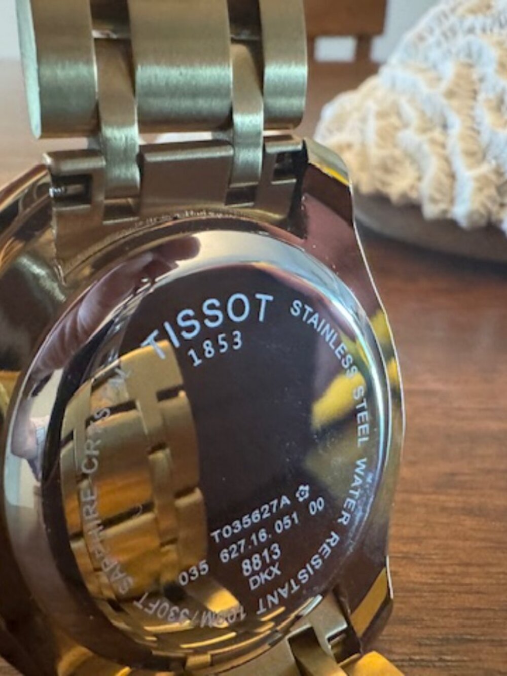 Tissot Couturier Chrono - Men's Gold Quartz Watch T035627A - Black Dial 43mm - Picture 9 of 10